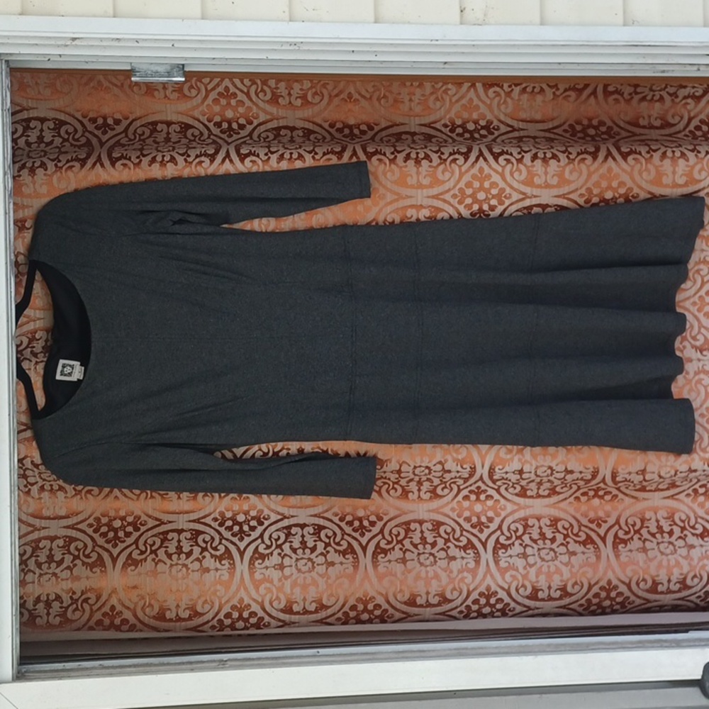 Anne Klein charcoal midi dress
